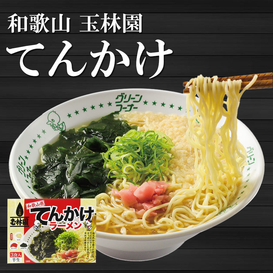 3種の具材付き てんかけ ラーメン 3食入り 和歌山ラーメン 玉林園