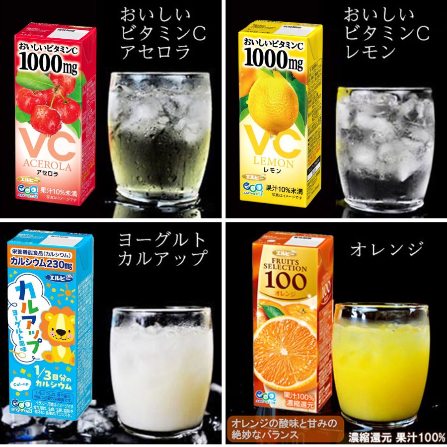 エルビー 紙パック ジュース 6種類36本セット 果汁 カルシウム 飲料