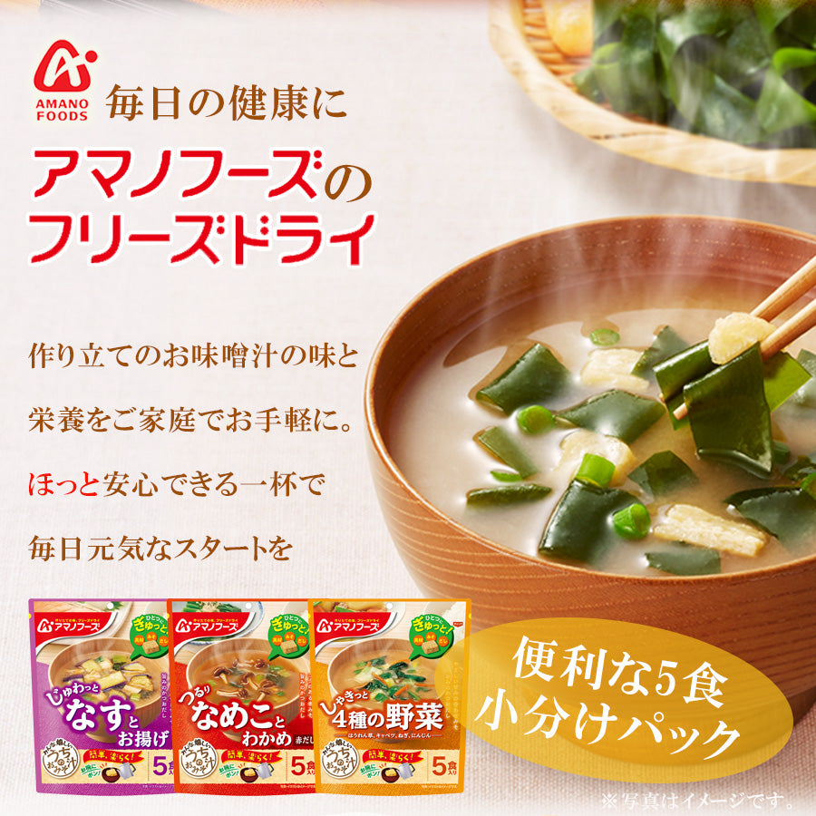 アマノフーズ フリーズドライ味噌汁 うちのおみそ汁 4種の野菜5食 40.5