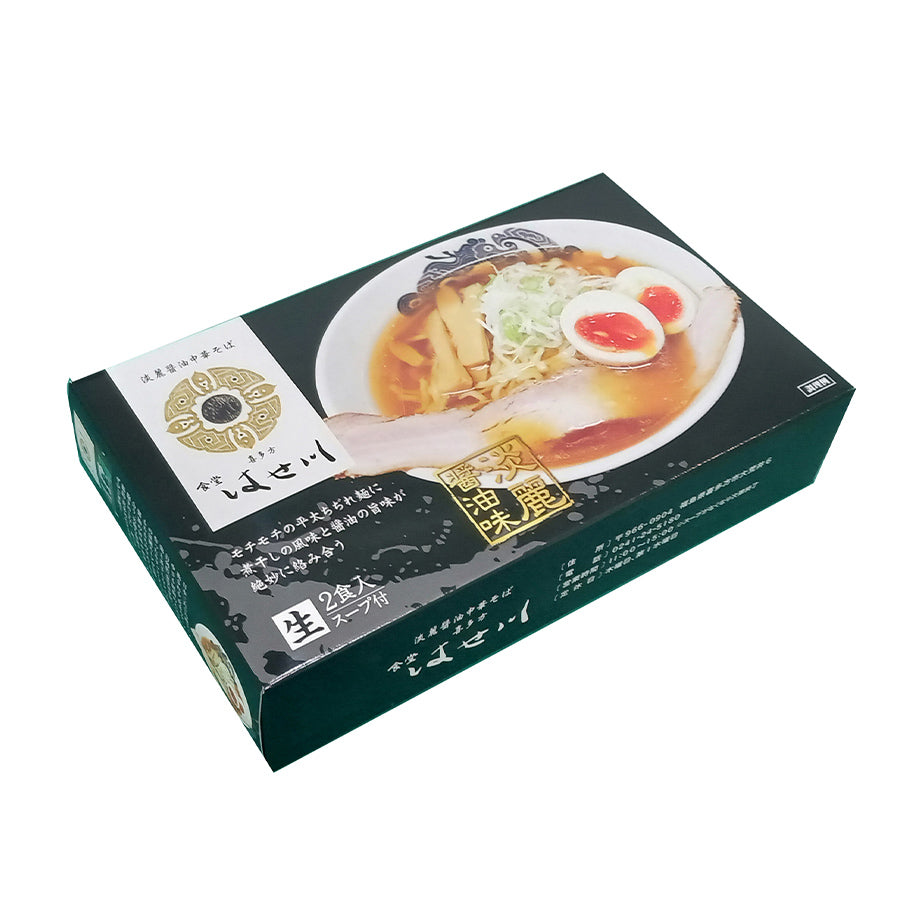 喜多方ラーメン はせ川 2食入 醤油 煮干し 平太ちぢれ麺 ご当地