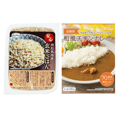 本枯鰹の和風チキンカレー＆玄米ごはんレトルトパック12食セット 低糖質カレー