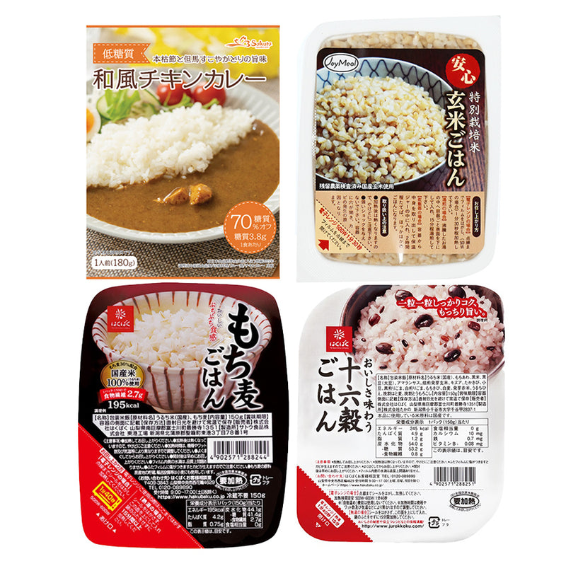 低糖質 本枯鰹の和風チキンカレー＆3種のレトルトごはんパック 12食セット