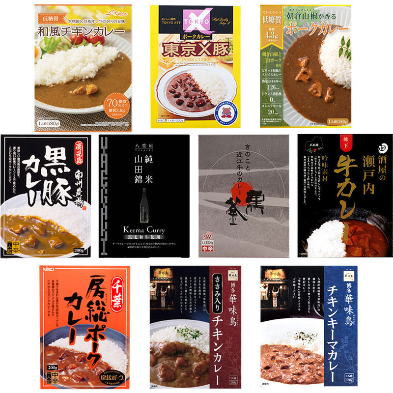 肉のご当地カレー10種 詰め合わせセット(牛肉 鶏肉 豚肉)