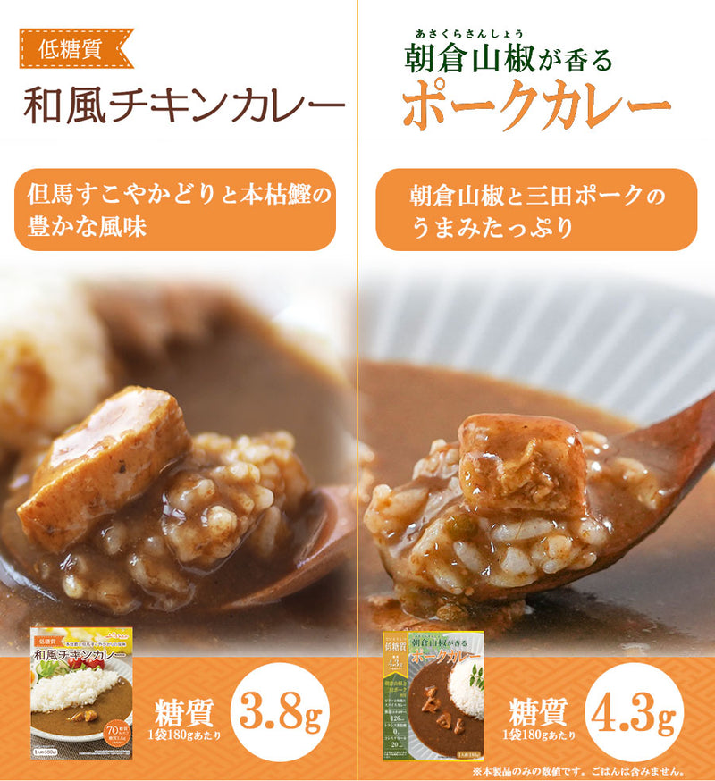 糖質制限を応援 低糖質の和風カレー2種類計12食 セット