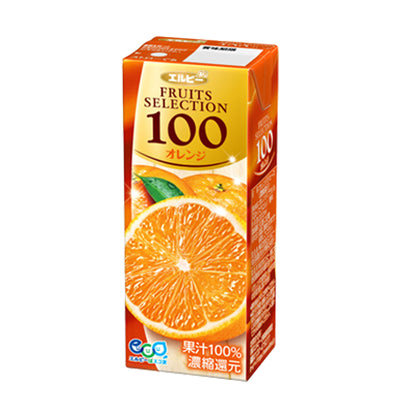 (紙パック ジュース) フルーツセレクション オレンジ１００％ジュース２００mlX１２本セット （ソフトドリンク・濃縮還元）