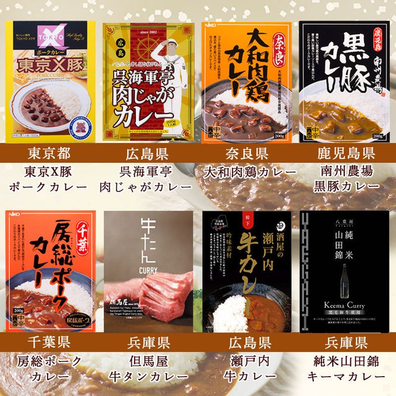 ご当地カレー 肉系レトルトカレー 8種類 詰め合わせ セット