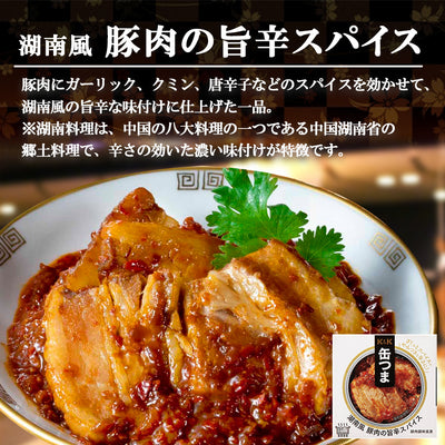 缶つま 湖南風 豚肉の旨辛スパイス 75g 国分