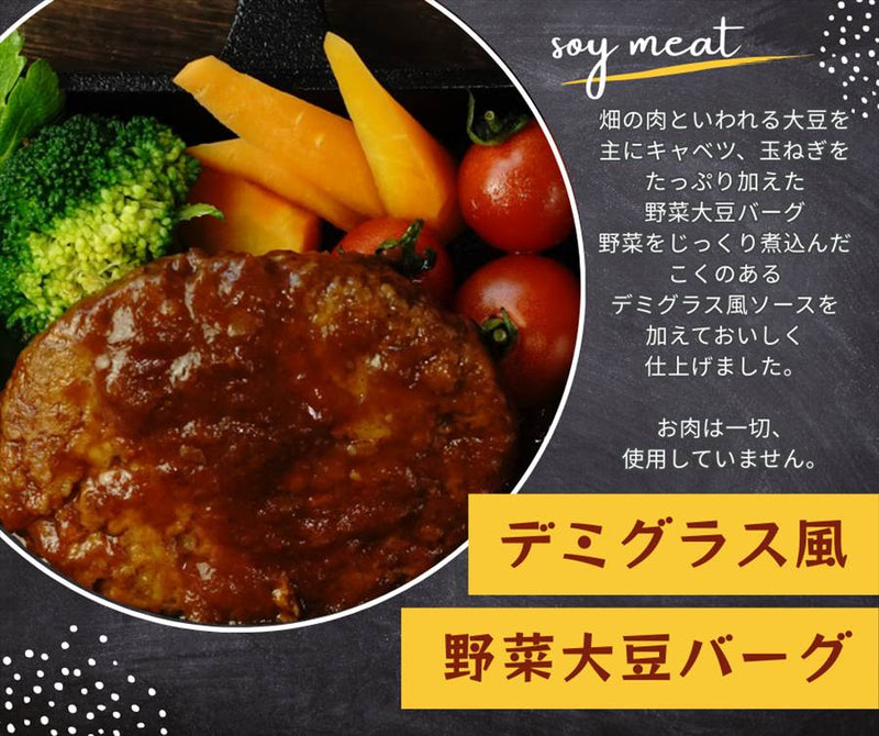 大豆ミートハンバーグ６食と大豆ミートレトルトカレー６食セット