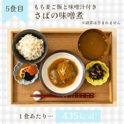 「もち麦ご飯付き」レンジで作るおかず・ご飯・味噌汁 7 食セット