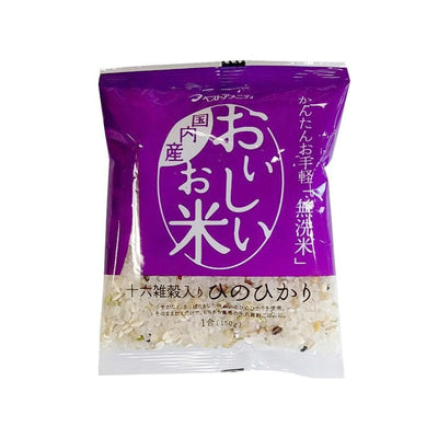 国産 無洗米 おいしいお米　十六雑穀入ひのひかり 150g 一合分 ベストアメニティ - 自然派ストア Sakura