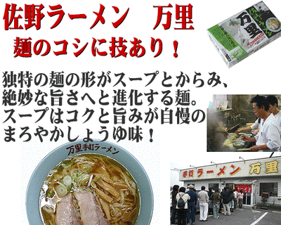 佐野ラーメン万里 ２食　平麺　醤油ラーメン　ご当地ラーメン 生麺 - 自然派ストア Sakura