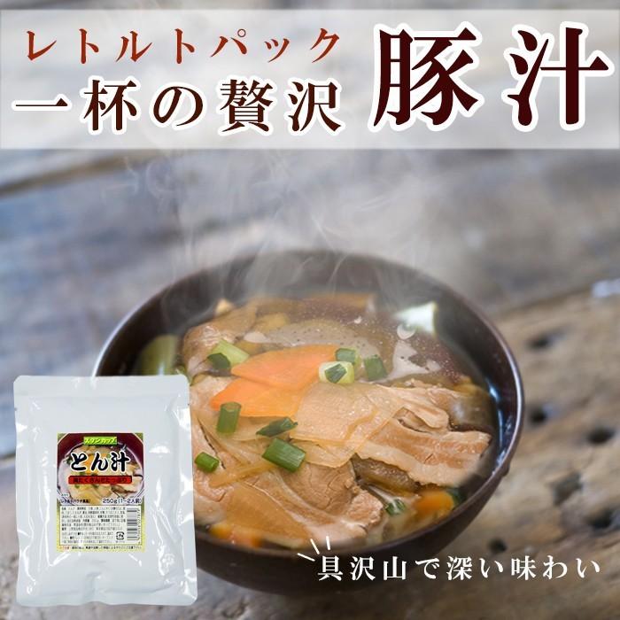 レトルト 総菜 豚汁（とん汁） 250ｇ 醤油味 具だくさん 長期１年保存 レトルトみそ汁　非常食・保存食 - 自然派ストア Sakura