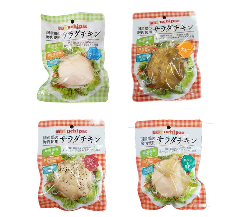 レトルト食品 サラダチキン4種類12食セット　無添加 uchipac 常温ロングライフ - 自然派ストア Sakura