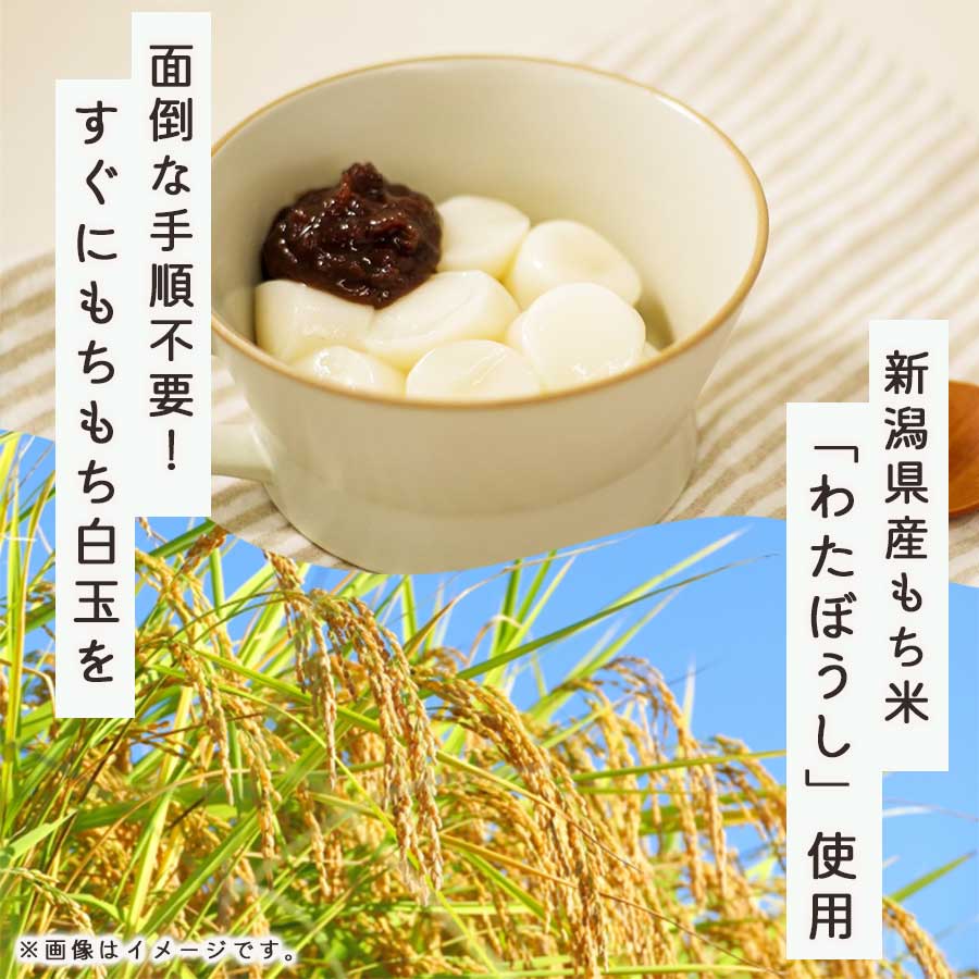 越後しらたま本舗 あんこもち 2食入り 北海道産小豆 国産もち米 常温