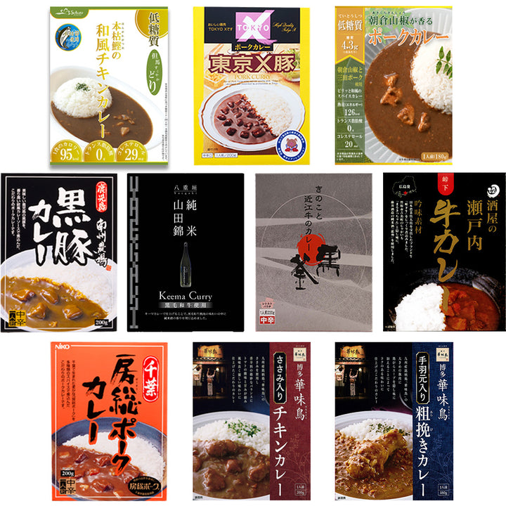 レトルト 肉の ご当地 カレー 10種 詰め合わせセット （牛肉